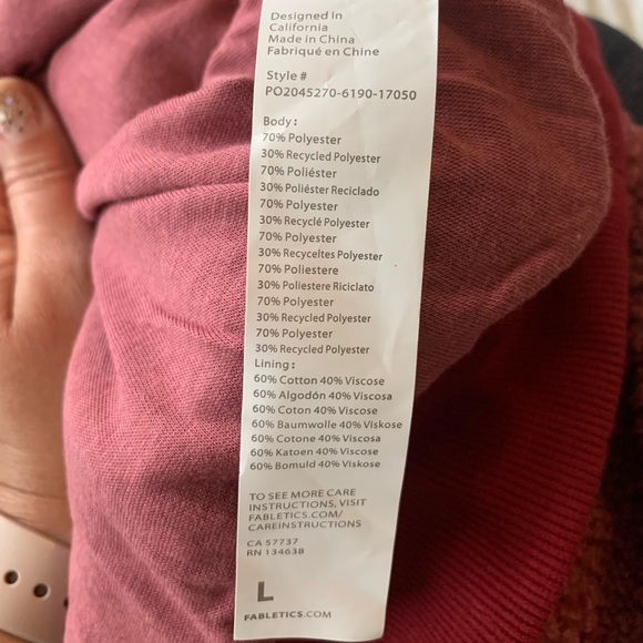 Fabletics Malia Polar Fleece Pullover NWT - Picture 6 of 10
